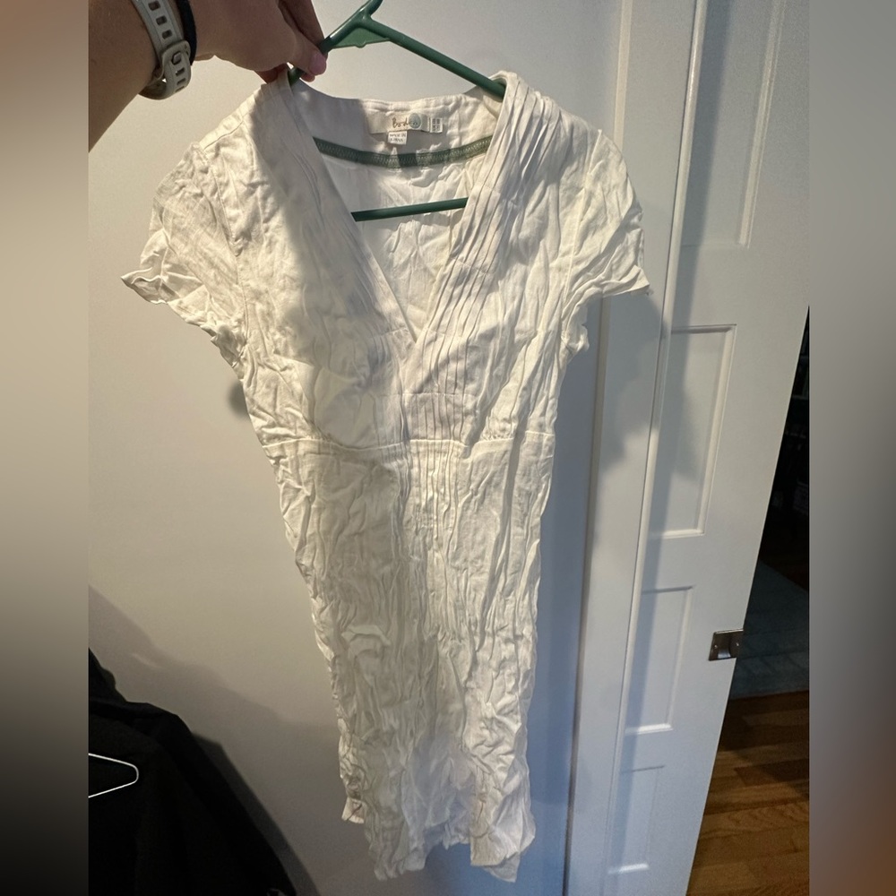 Boden Cream V-Neck Blouse